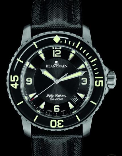 Review Blancpain Fifty Fathoms Automatique Replica Watch 5015 12B30 B52A Satin-brushed Titanium - Black Dial